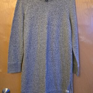 Gray Long-Sleeve Sweater Dress